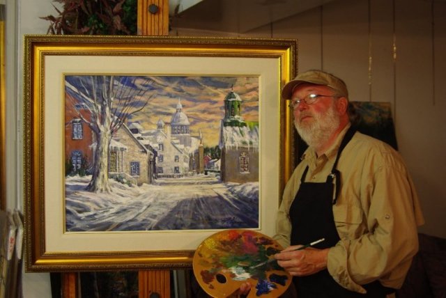 LE VIEUX-TROIS-RIVI�RES,QU�BEC,CANADA-PAR PIERRE LABRECQUE ARTISTE PEINTRE PROFESSIONNEL